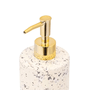 Kit Banheiro Granilite Areia E Dourado Em Cerâmica 2 Peças