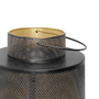 Lanterna Decorativa de Metal Preto e Bronze M 23cm 