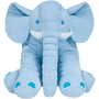 Pelúcia Almofada Gigante Elefante Azul 48cm Buba