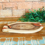 Tabua de Madeira Com Alça de Couro 38cm