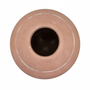 Vaso Cimento Listras Branca Com Rosa Claro 26cm